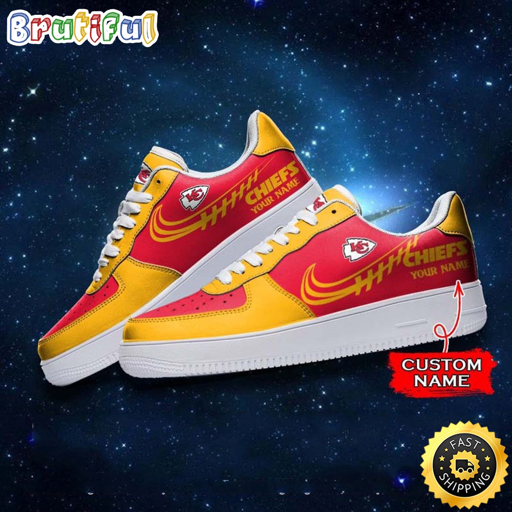 Custom NFL Kansas City Chiefs Air Force 1 Shoes Sneaker Football Shoes For Sport Fans 1