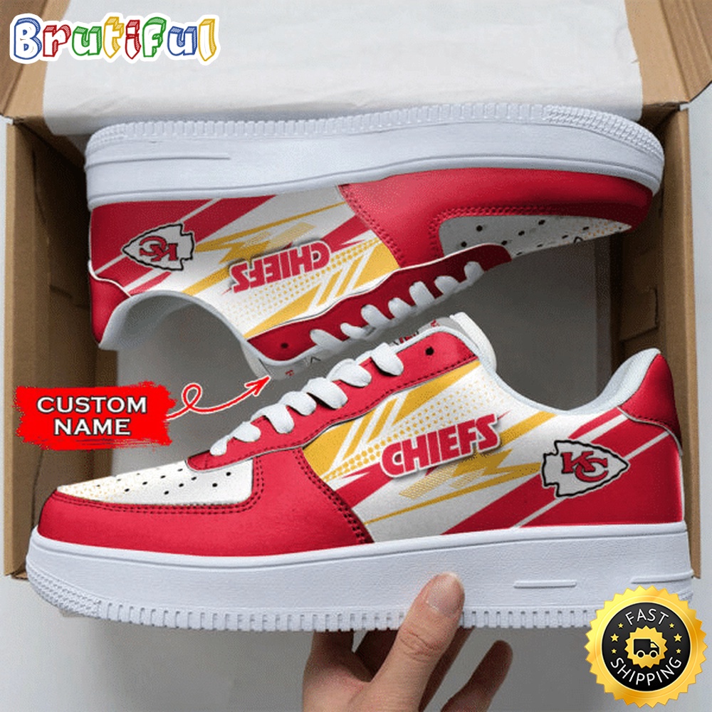 Custom NFL Kansas City Chiefs Air Force 1 Shoes Sports Sneaker For Fans 1