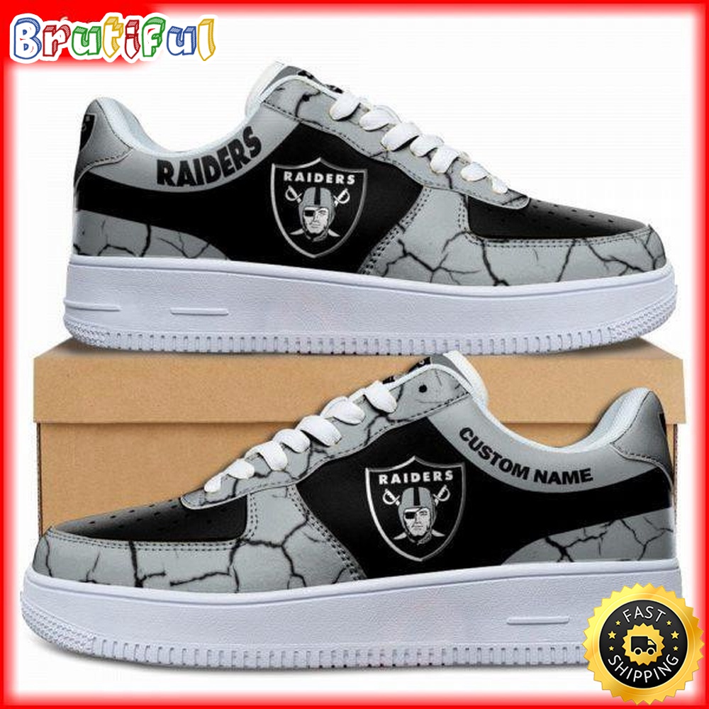 Custom NFL Las Vegas Raiders Air Force 1 Shoes Sneaker Football Shoes For Fans 1