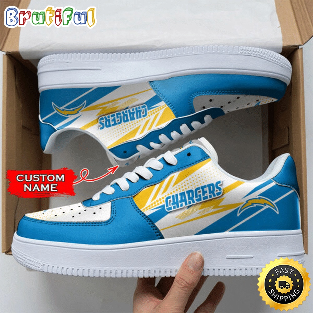 Custom NFL Los Angeles Chargers Air Force 1 Shoes Sports Sneaker For Fans 1