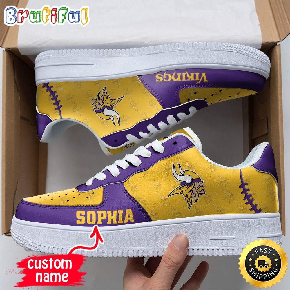 Custom NFL Minnesota Vikings Air Force 1 Shoes Fashionable Air Force 1 1