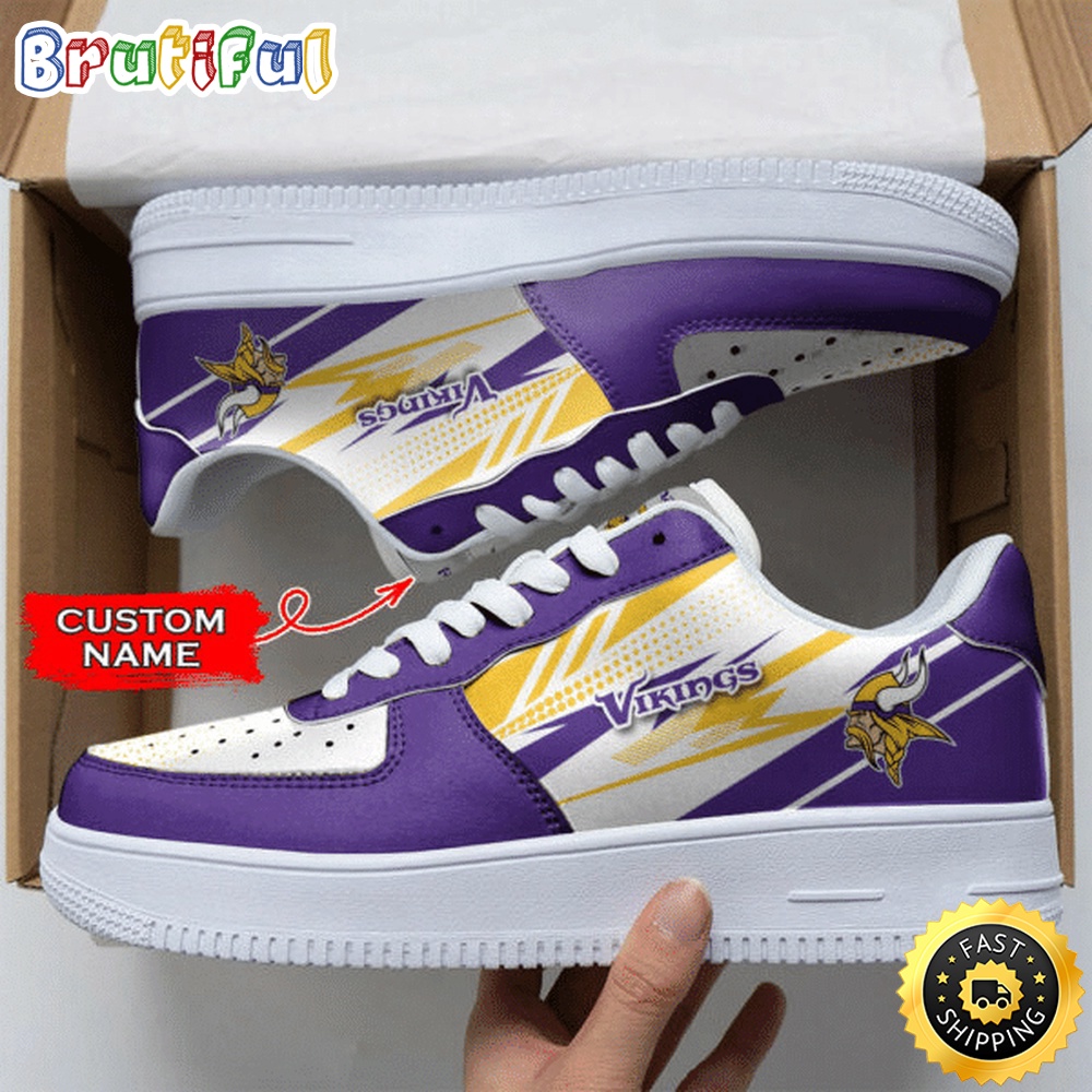 Custom NFL Minnesota Vikings Air Force 1 Shoes Sports Sneaker For Fans 1