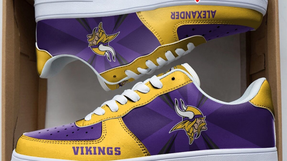 adidas gazelle silver green womens Minnesota Vikings NFL Mens Gradient Midsole White Sneakers main image 0