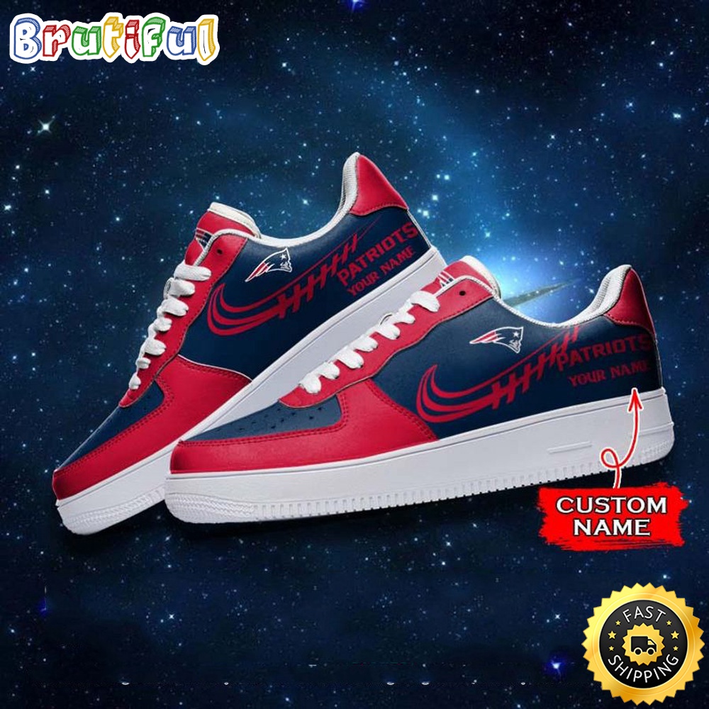 Custom NFL New England Patriots Air Force 1 Shoes Sneaker Football Shoes For Sport Fans 1