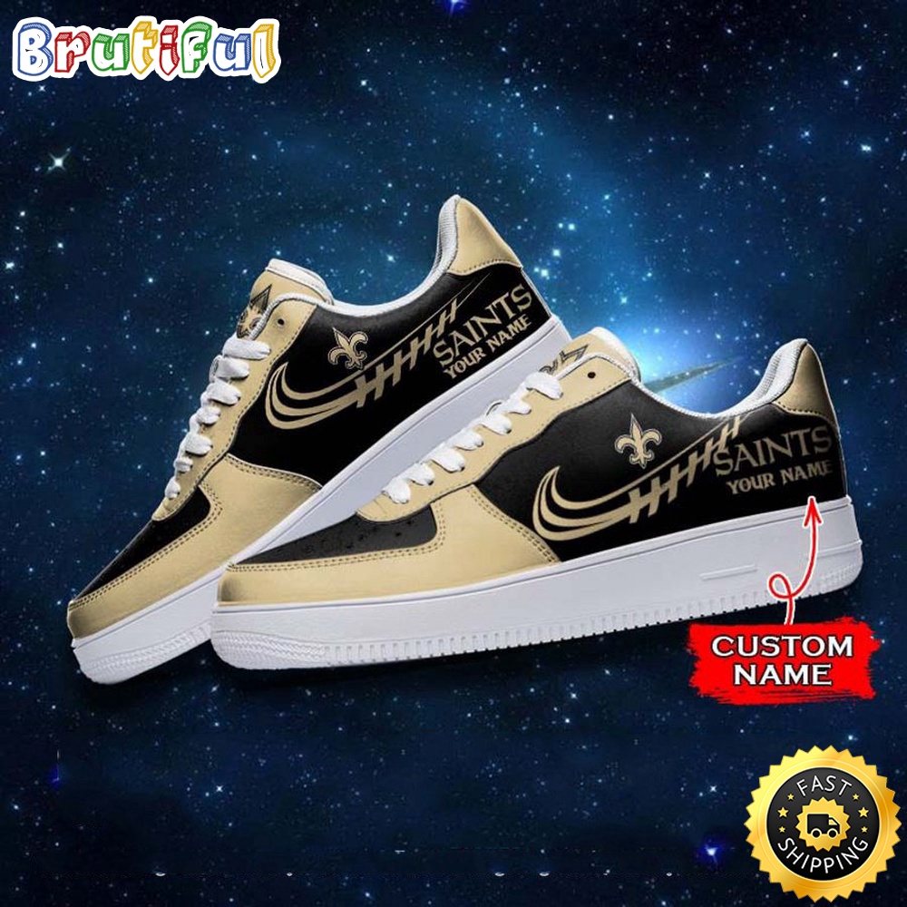 Custom NFL New Orleans Saints Air Force 1 Shoes Sneaker Football Shoes For Sport Fans 1