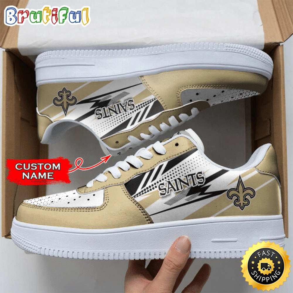 Custom NFL New Orleans Saints Air Force 1 Shoes Sports Sneaker For Fans 1
