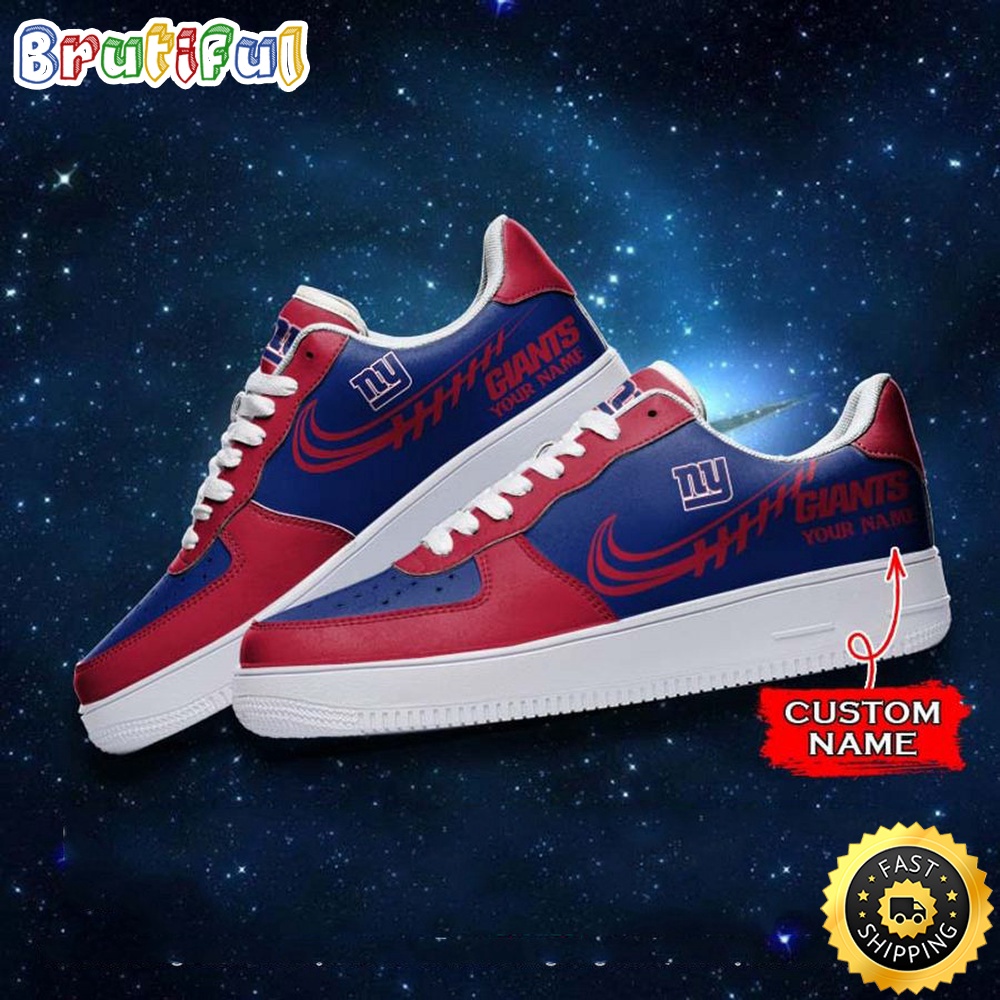 Custom NFL New York Giants Air Force 1 Shoes Sneaker Football Shoes For Sport Fans 1