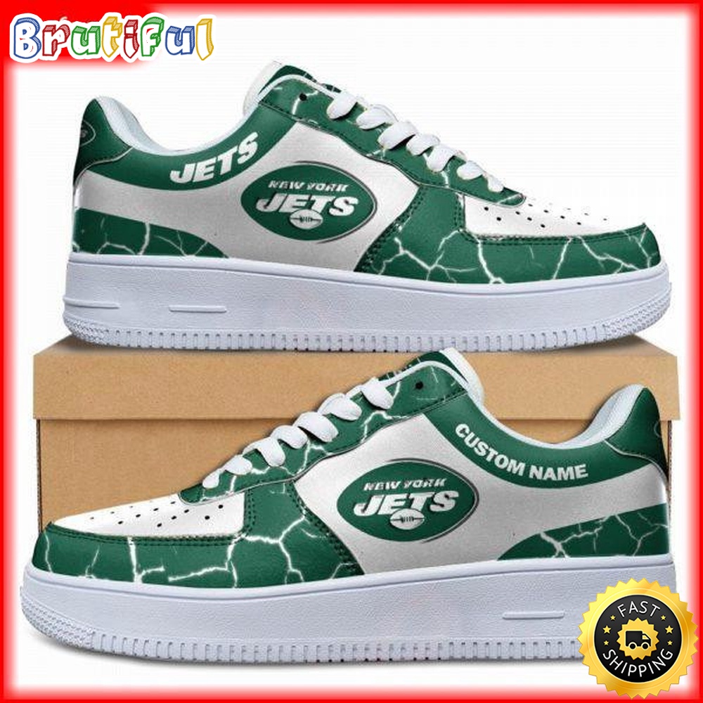 Custom NFL New York Jets Air Force 1 Shoes Sneaker Football Shoes For Fans 1