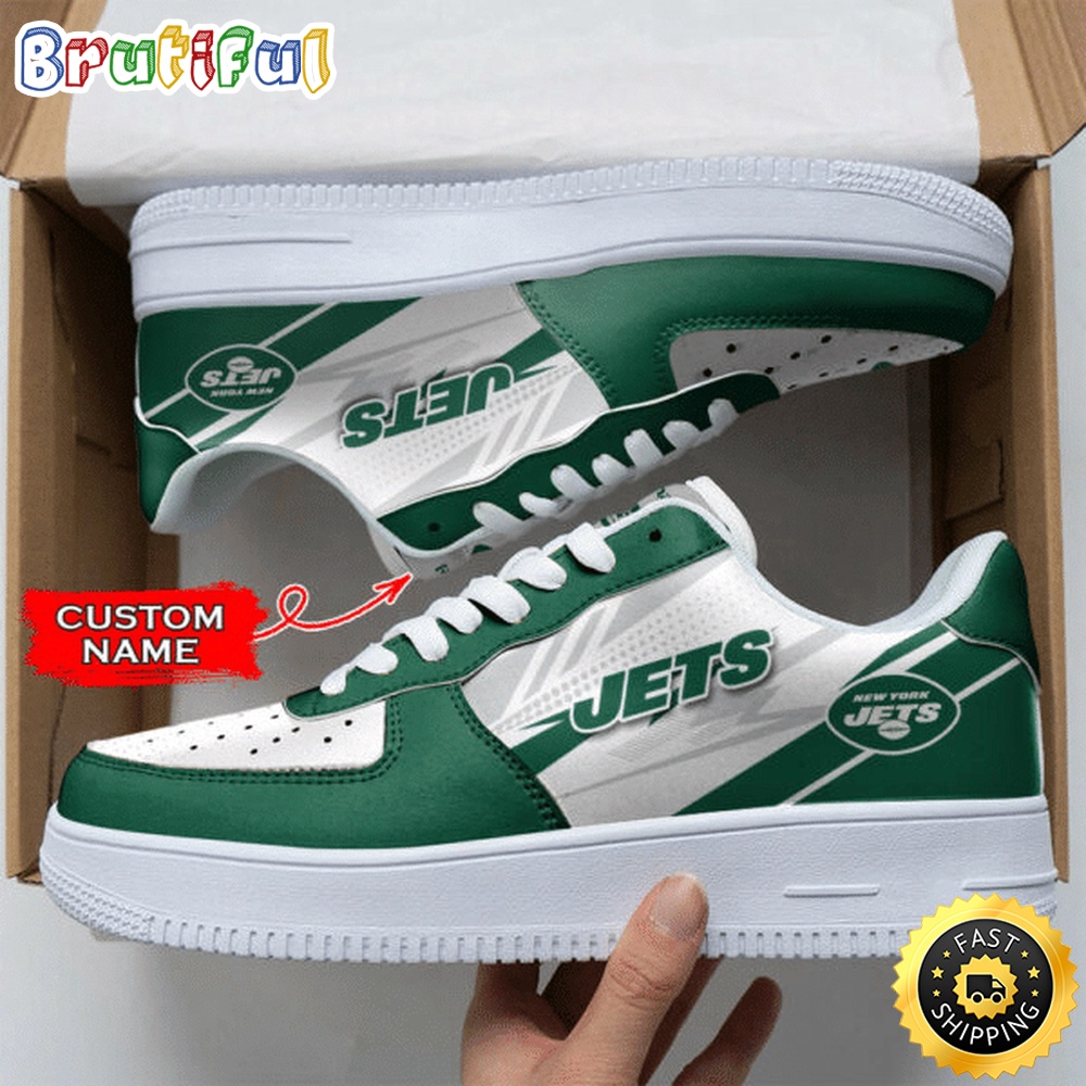 Custom NFL New York Jets Air Force 1 Shoes Sports Sneaker For Fans 1