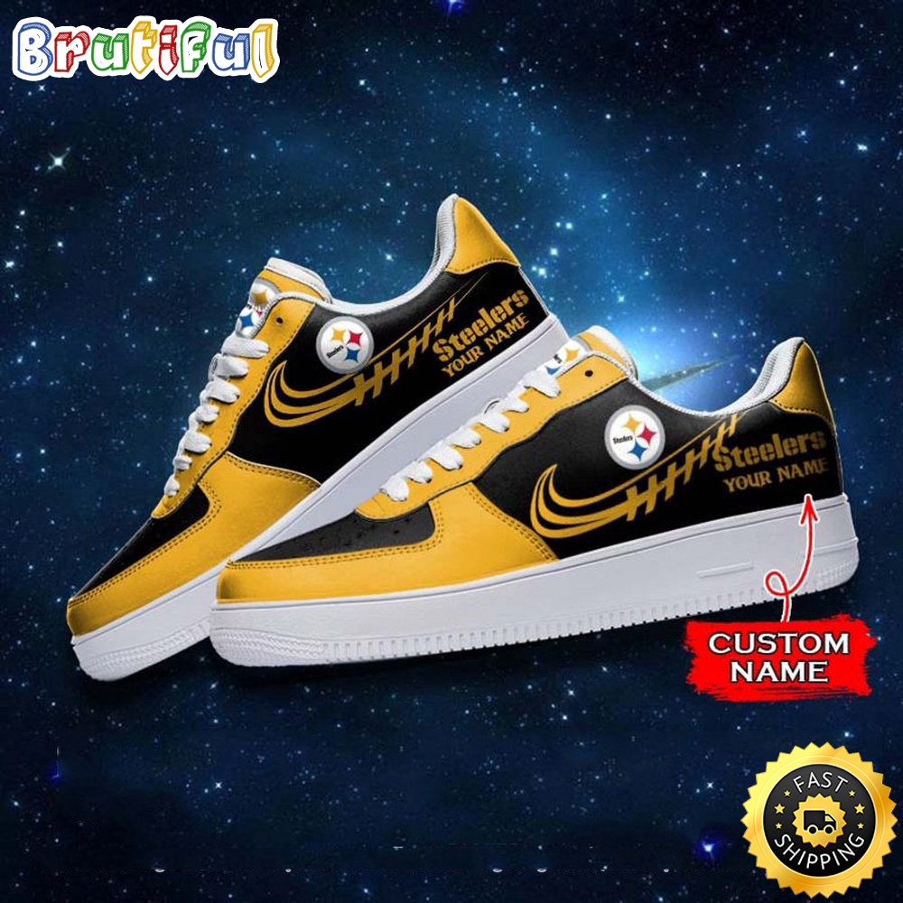 Custom NFL Pittsburgh Steelers Air Force 1 Shoes Sneaker Football Shoes For Sport Fans 1