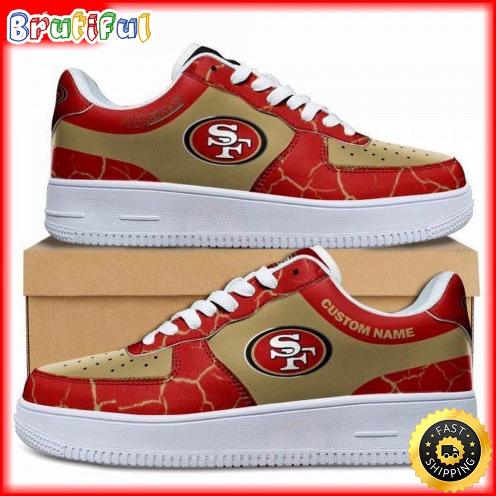 Custom NFL San Francisco 49ers Air Force 1 Shoes Sneaker Football Shoes For Fans 1