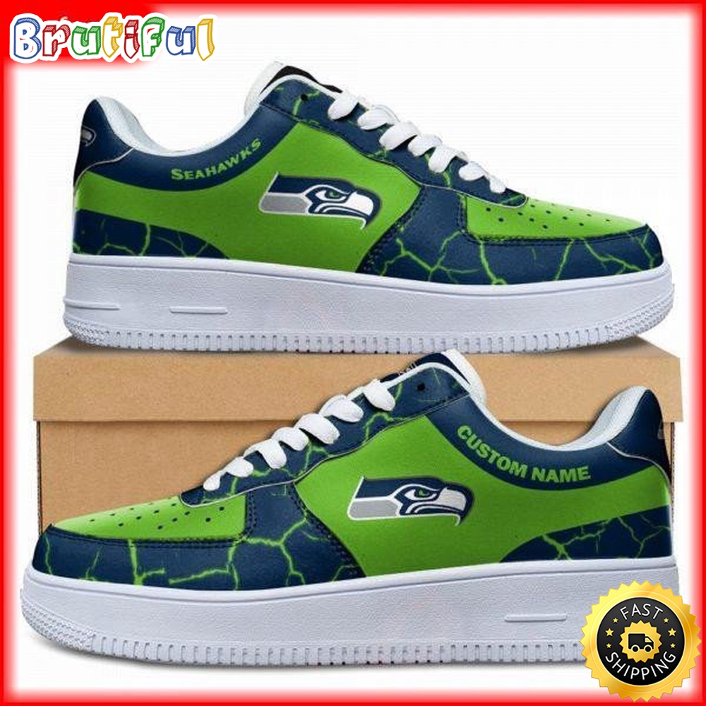 Custom NFL Seattle Seahawks Air Force 1 Shoes Sneaker Football Shoes For Fans 1