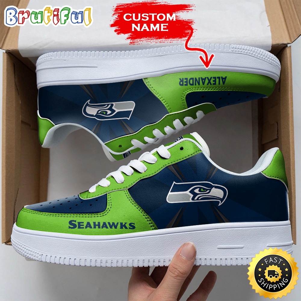 Custom NFL Seattle Seahawks Air Force 1 Shoes Versatile AF1 Series 1