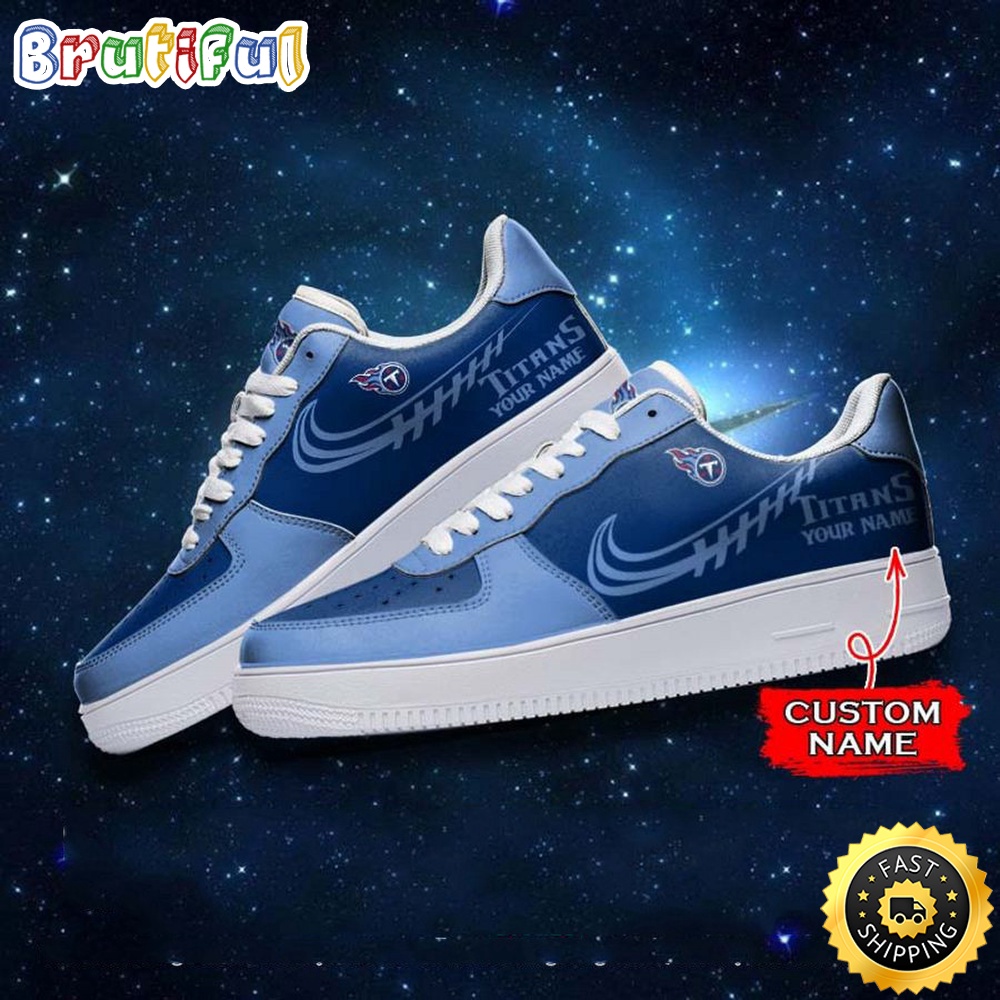 Custom NFL Tennessee Titans Air Force 1 Shoes Sneaker Football Shoes For Sport Fans 1