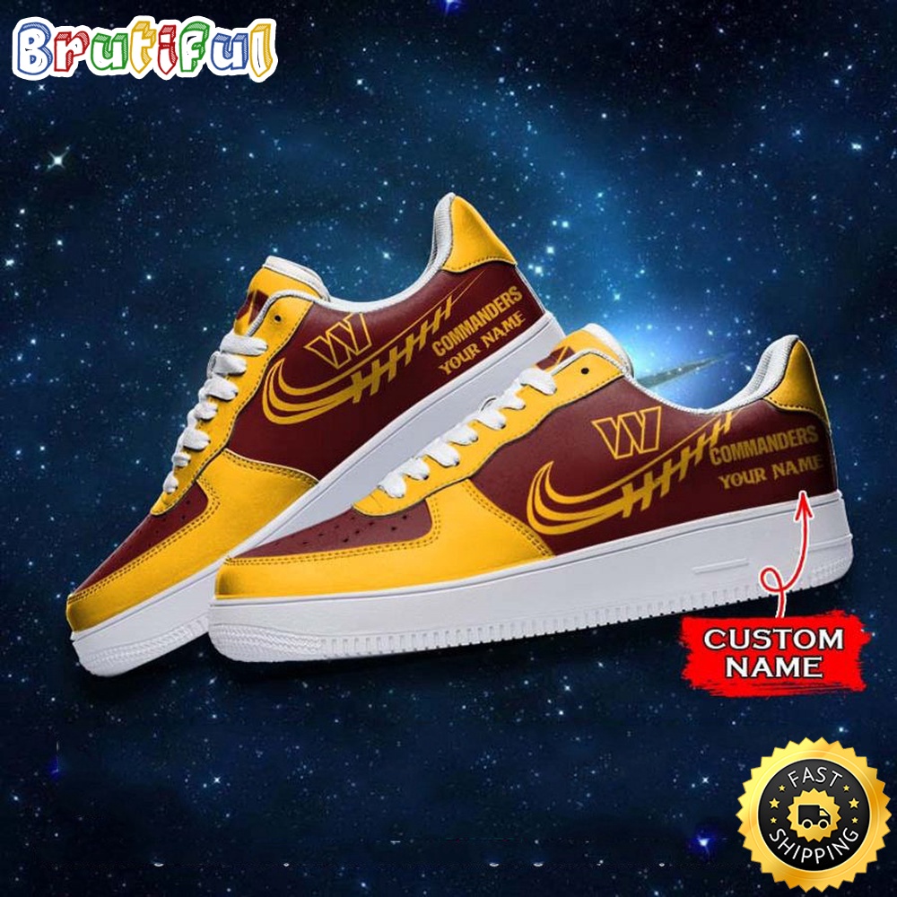 Custom NFL Washington Commanders Air Force 1 Shoes Sneaker Football Shoes For Sport Fans 1