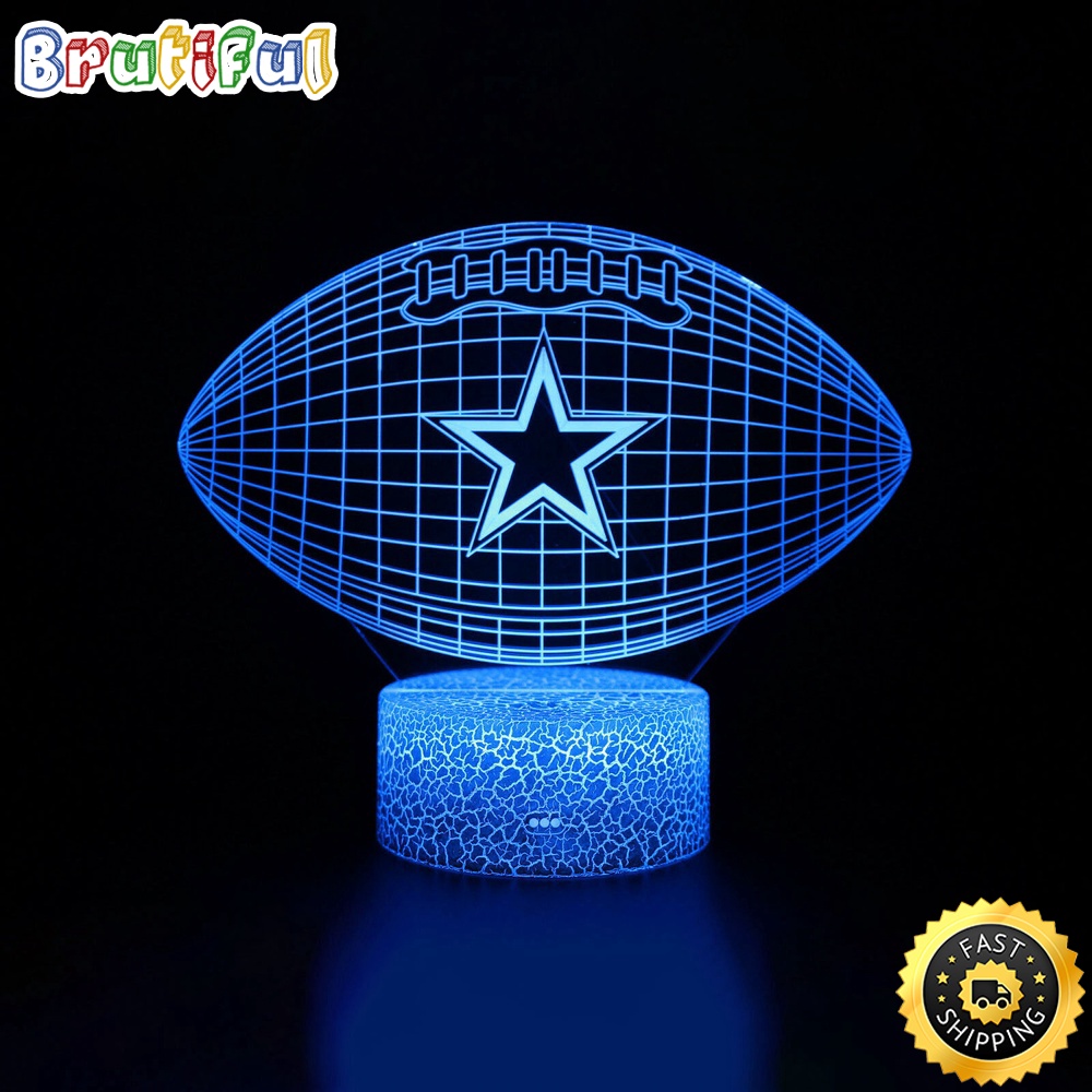 Dallas Cowboys Night Light 3D Illusion LED Lamp For Fans 1