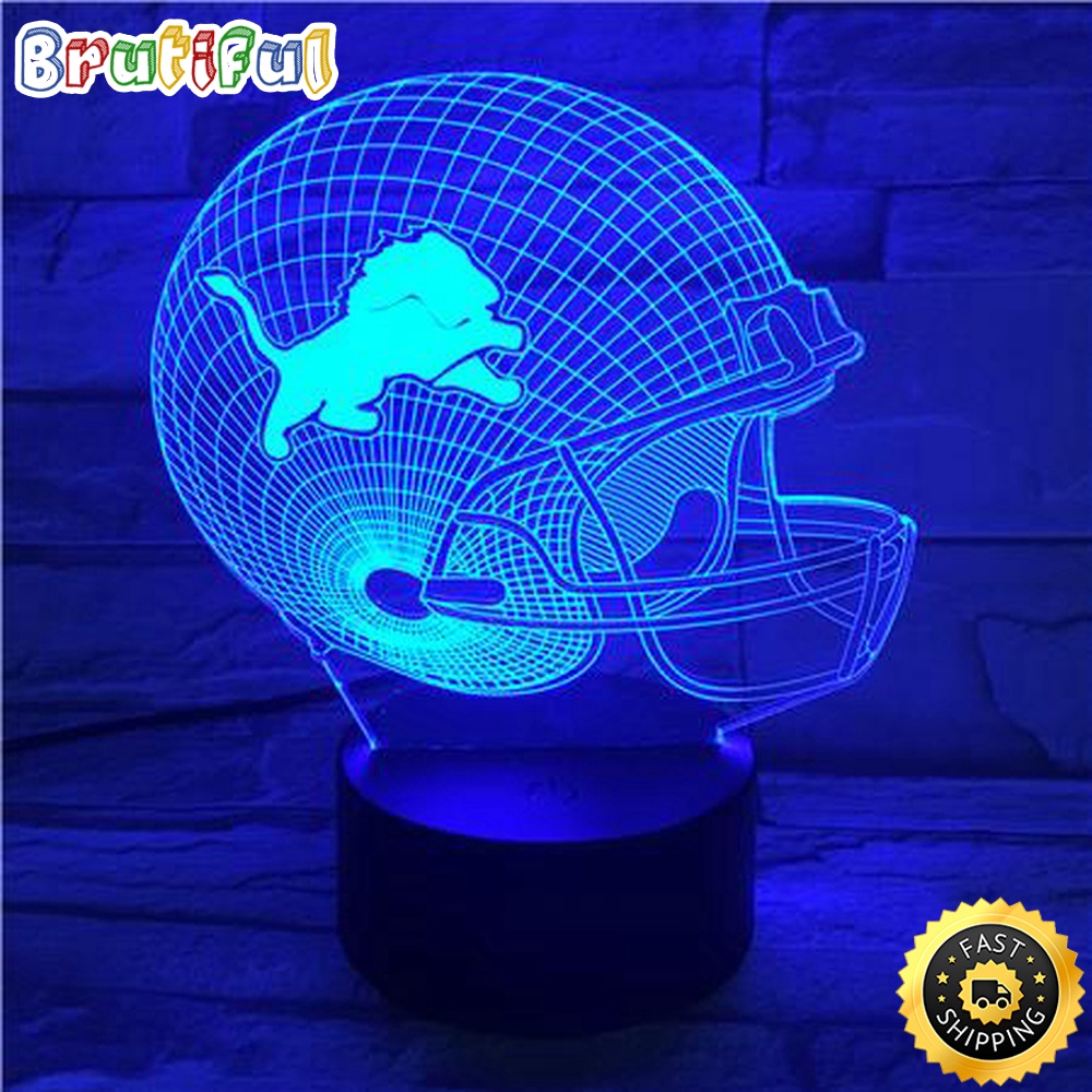 Detroit Lions Night Light 3D Illusion LED Lamp