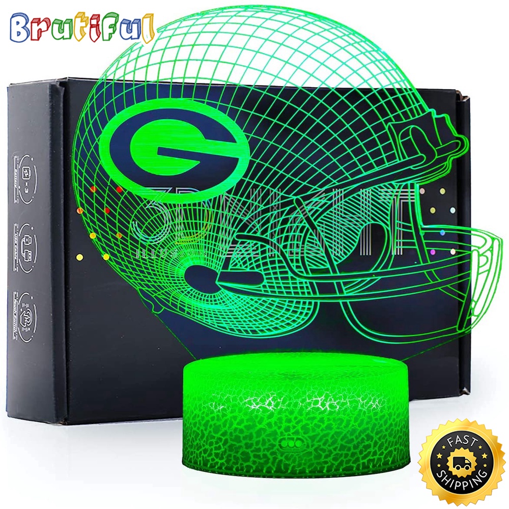 Green Bay Packers Night Light 3D Illusion LED Lamp
