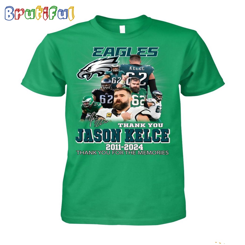 Jason Kelce Philadelphia Eagles 2011 2024 Thank You For The Memories T Shirt