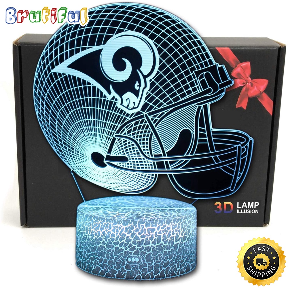Los Angeles Rams Night Light 3D Illusion LED Lamp