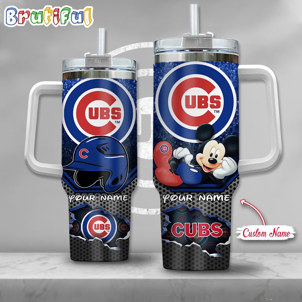 MLB Chicago Cubs Tumbler Mickey Mouse Customzed Handle Cup