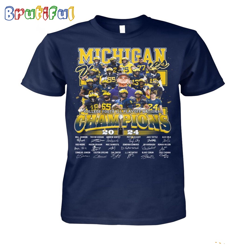 Michigan Wolverines College Football Playoff National Champions 2024 T Shirt