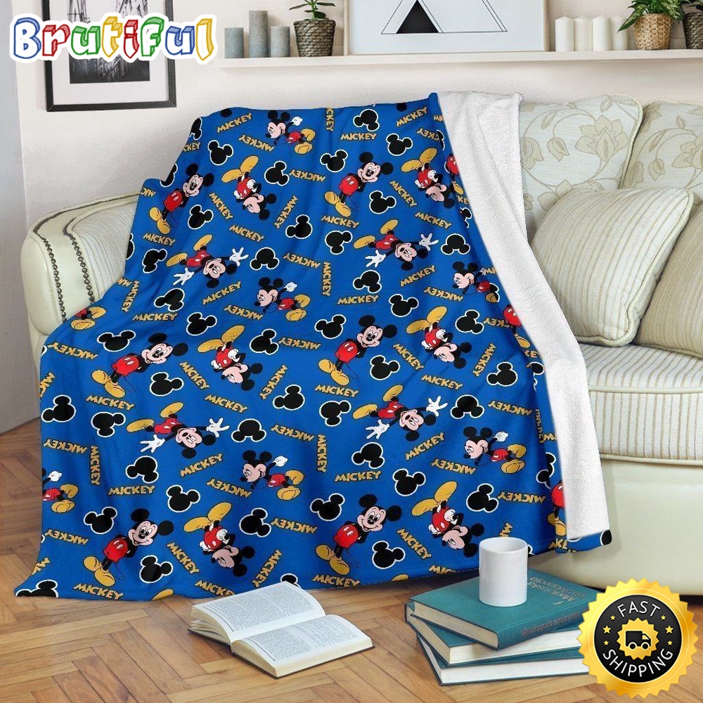 Minnie Mouse Blanket Cute Pattern Mickey Fleece Blanket For Bedding Decor