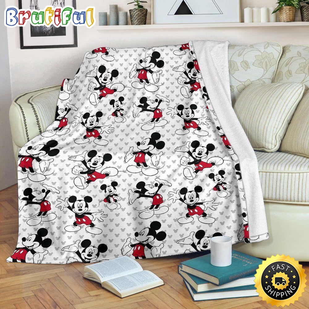 Minnie Mouse Blanket Cute Pattern Mickey Mouse Fleece Blanket