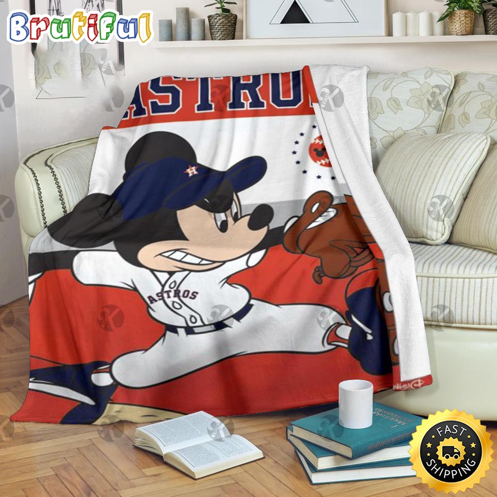 Minnie Mouse Blanket Disney Mickey Mouse Houston Astros Team Baseball Fleece Blanket