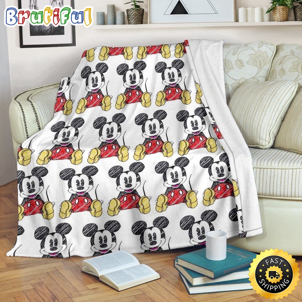 Minnie Mouse Blanket Funny Mickey Fleece Blanket For Fan Gift