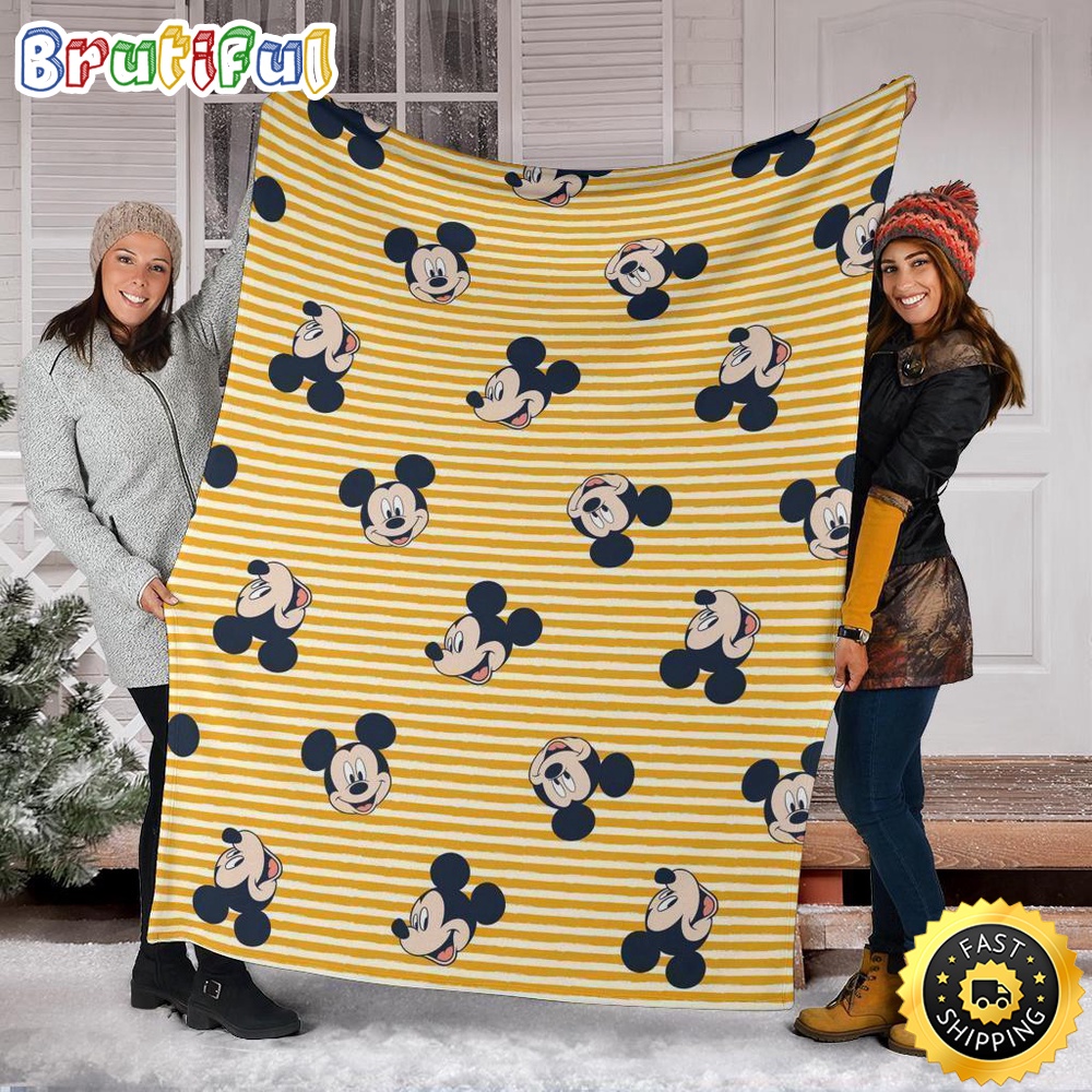 Minnie Mouse Blanket Pattern Mickey Mouse Fleece Blanket Fan Gift