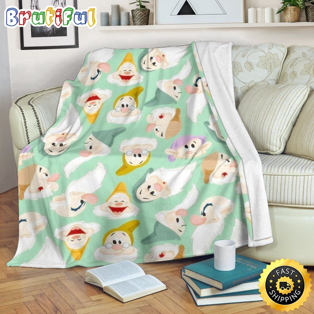 Minnie Mouse Blanket Seven Dwarfs Fleece Blanket Funny For Who Love Cartoon