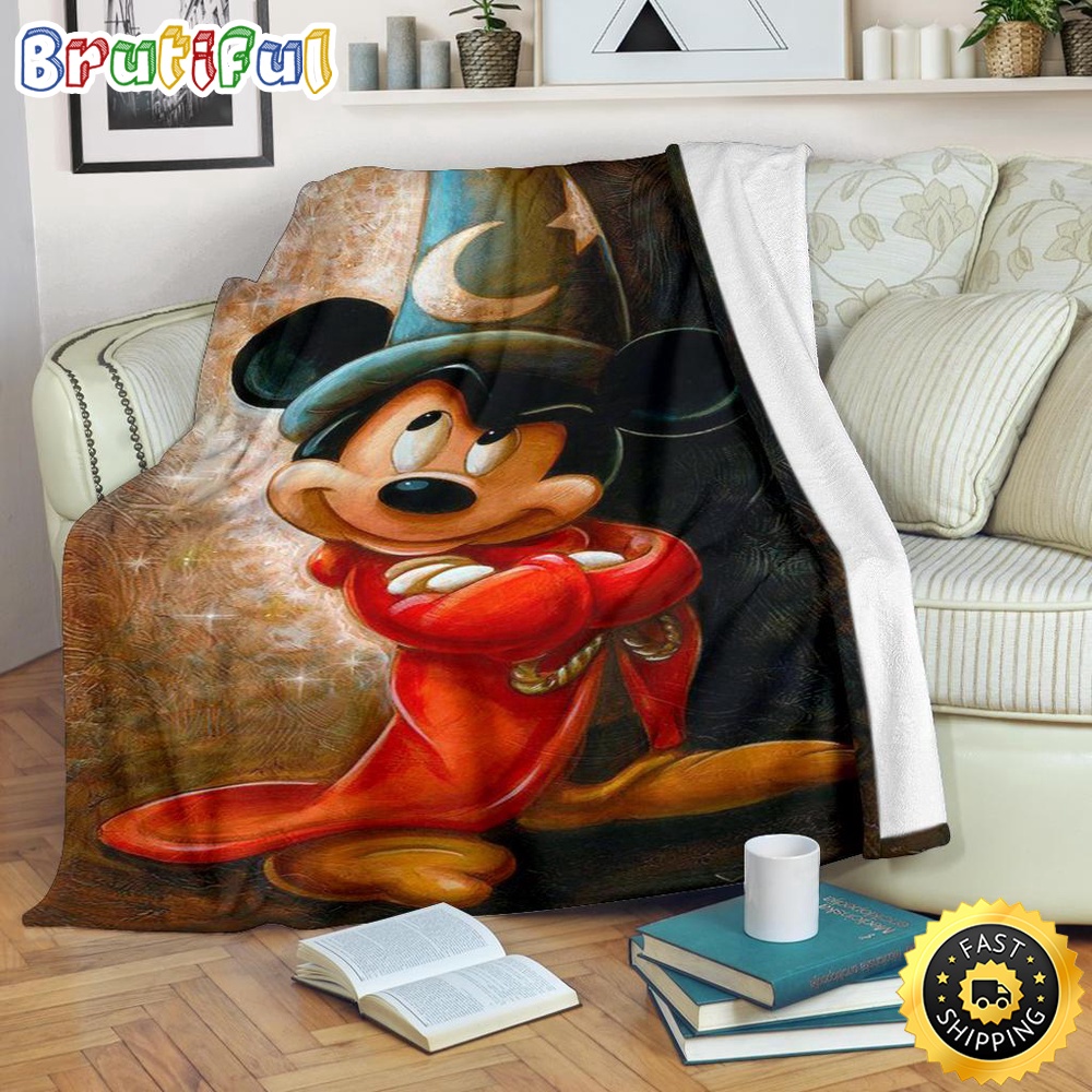 Minnie Mouse Blanket Wizard Mickey Fleece Blanket Fantasia