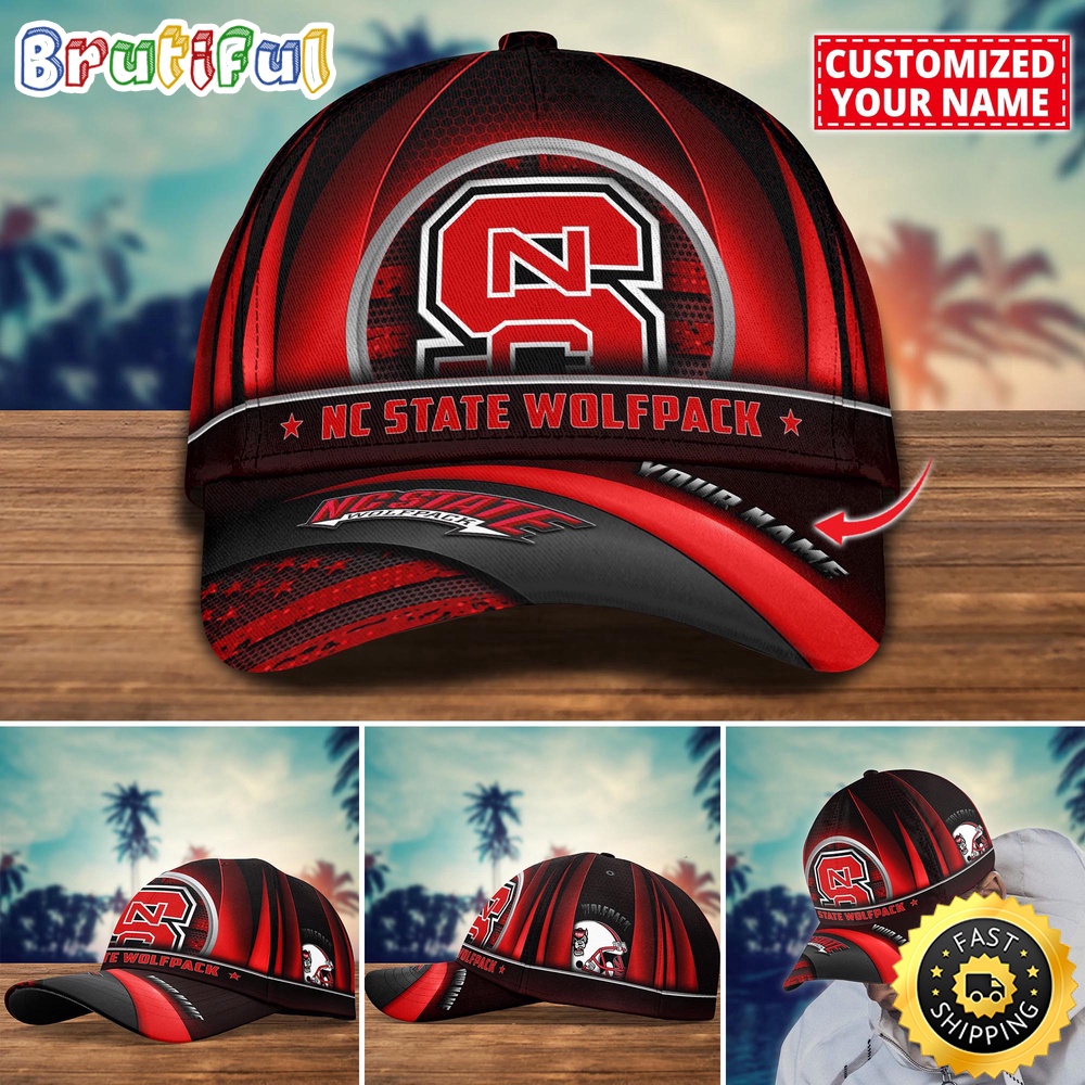 NCAA NC State Wolfpack Baseball Cap Custom Cap For Football Fans NCAA NC State Wolfpack Baseball Cap Custom Cap For Football Fans