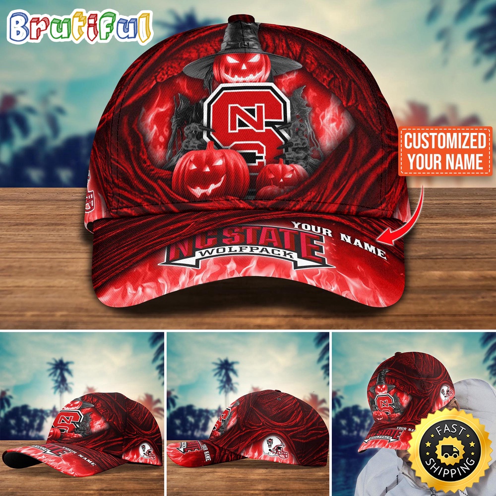 NCAA NC State Wolfpack Baseball Cap Halloween Custom Cap For Fans NCAA NC State Wolfpack Baseball Cap Halloween Custom Cap For Fans