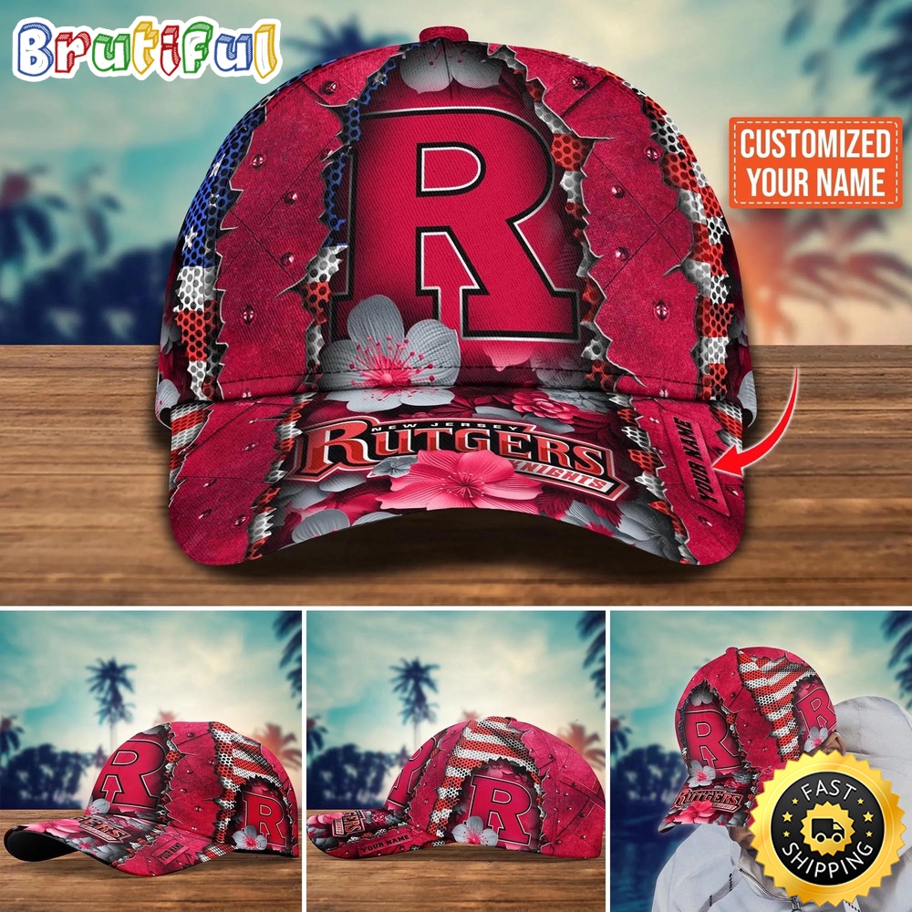 NCAA Rutgers Scarlet Knights Baseball Cap Custom Cap For Fans NCAA Rutgers Scarlet Knights Baseball Cap Custom Cap For Fans