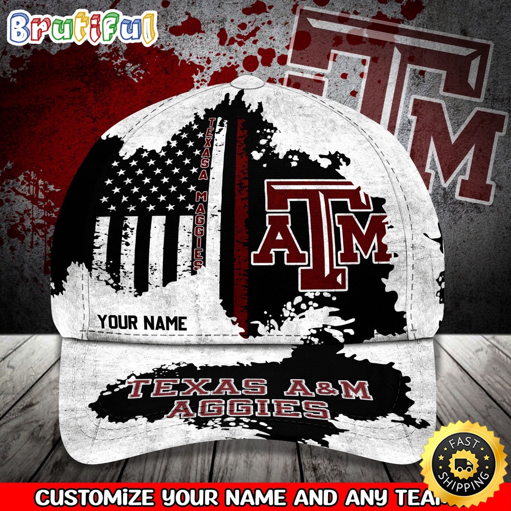 NCAA Texas AampM Aggies Baseball Cap Your Name Custom Baseball Cap