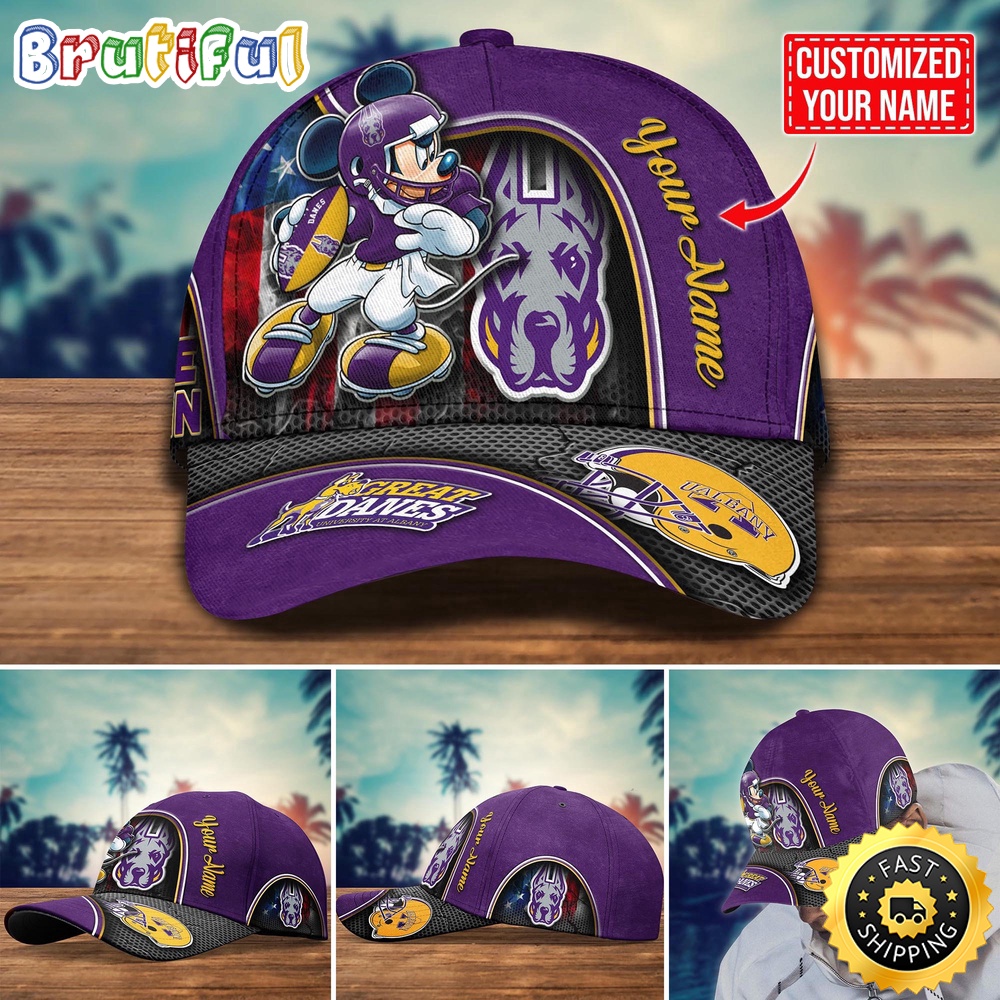 NCAA Albany Great Danes Baseball Cap Mickey Mouse Custom Cap For Fans vpqufg.jpg