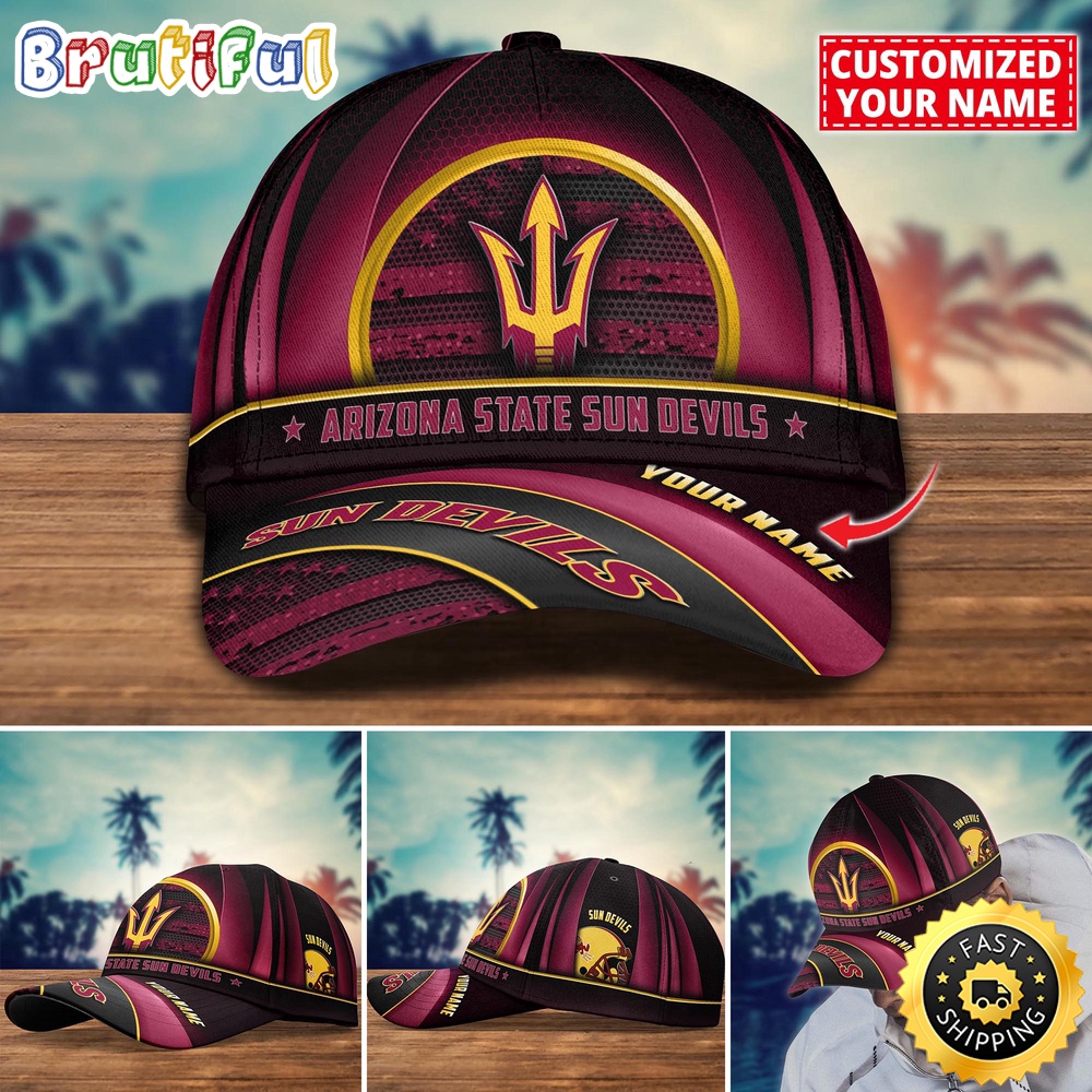 NCAA Arizona State Sun Devils Baseball Cap Custom Cap For Football Fans kzi947.jpg