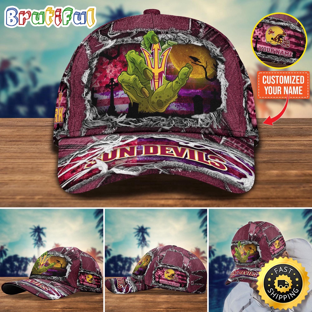 NCAA Arizona State Sun Devils Baseball Cap Halloween Custom Name Cap shdzkk.jpg