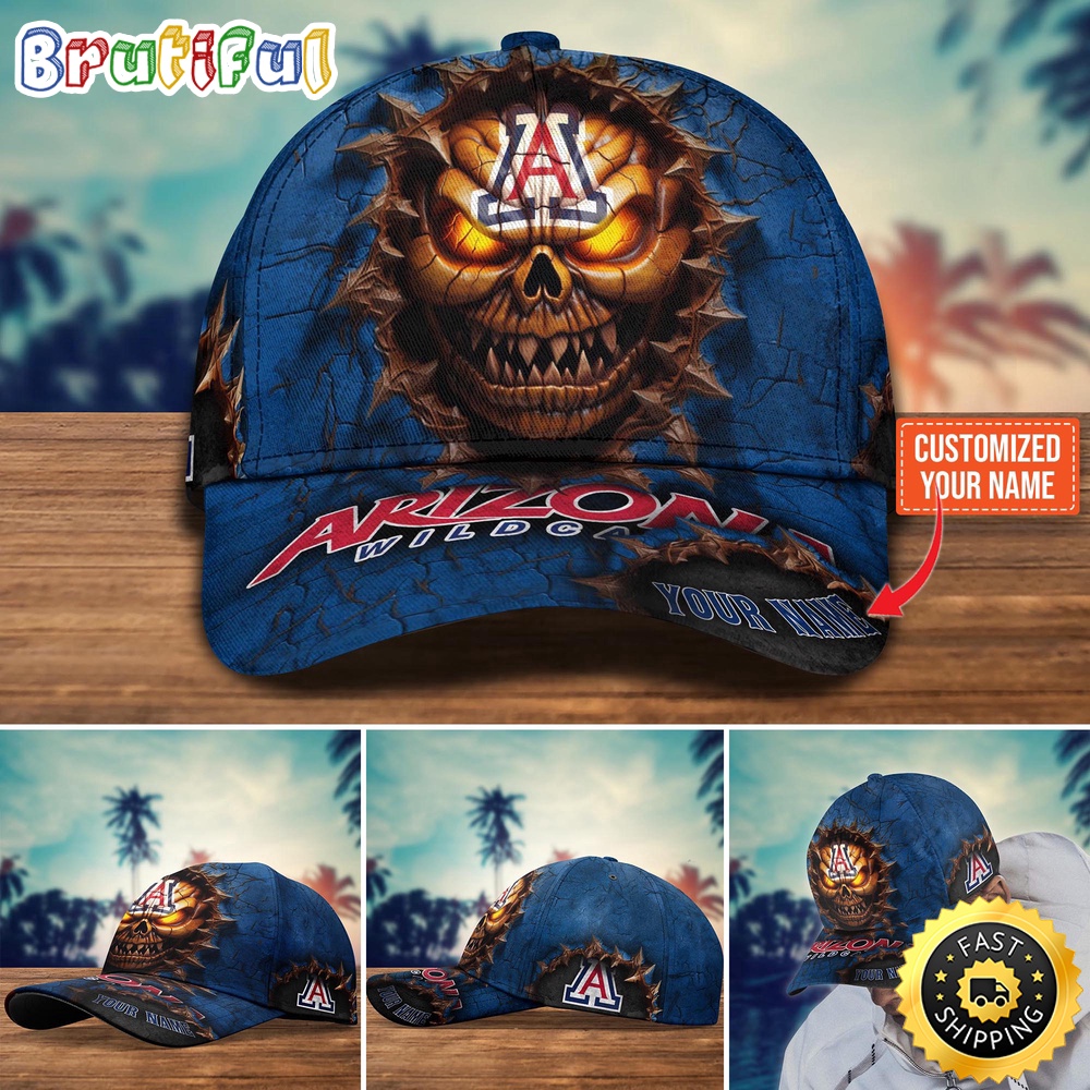 NCAA Arizona Wildcats Baseball Cap Halloween Custom Cap For This Season adrlk1.jpg