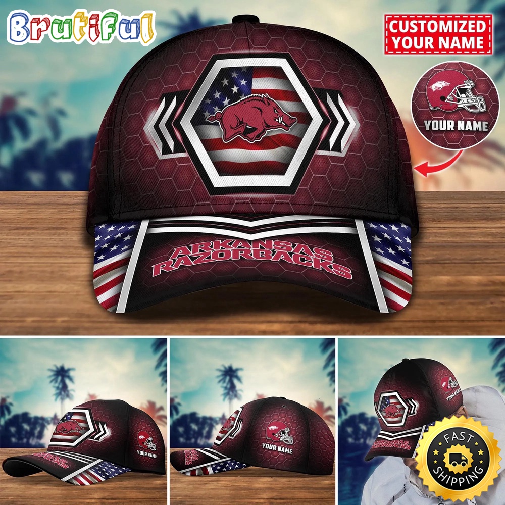 NCAA Arkansas Razorbacks Baseball Cap Best Trending Custom Name Cap wapohc.jpg