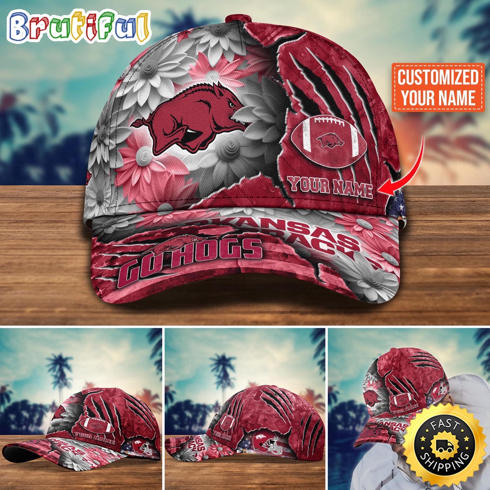 NCAA Arkansas Razorbacks Baseball Cap Custom Hat For Fans New Arrivals pwttq2.jpg
