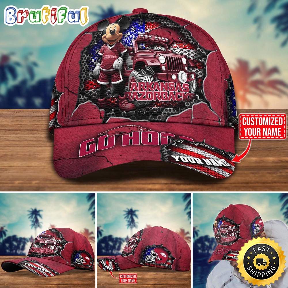 NCAA Arkansas Razorbacks Baseball Cap Trending Customize Cap mqvkqd.jpg