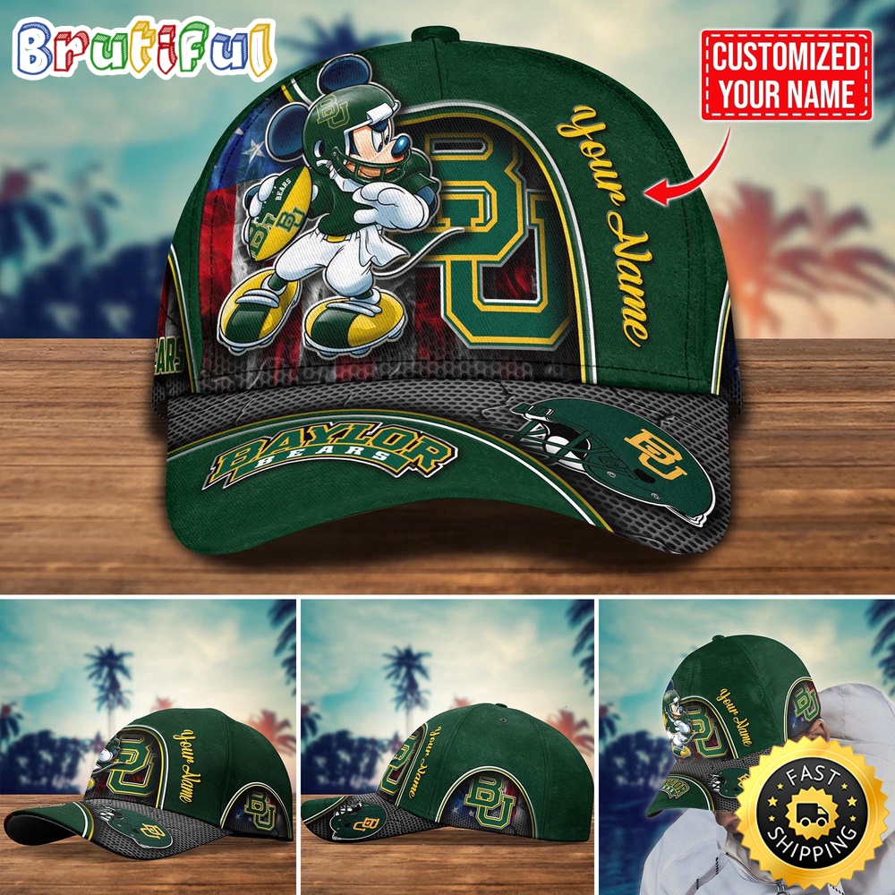 NCAA Baylor Bears Baseball Cap Mickey Mouse Custom Cap For Fans exm7fn.jpg