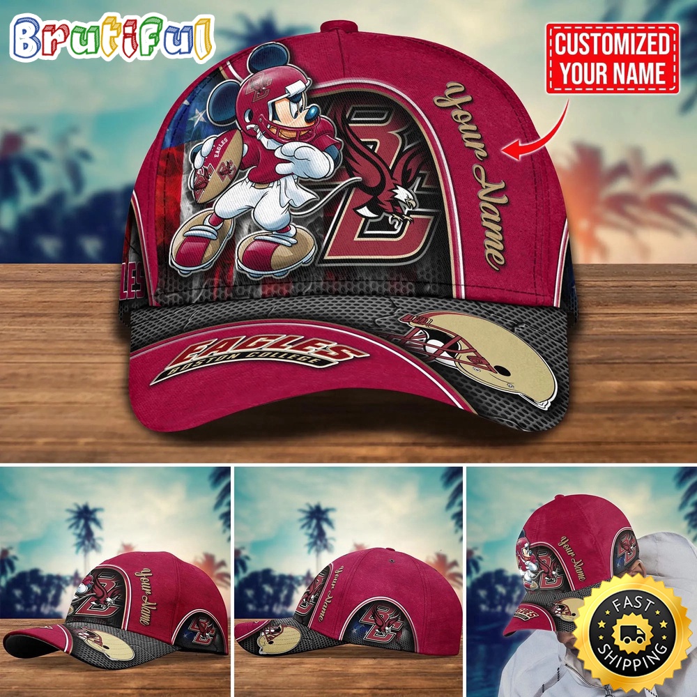 NCAA Boston College Eagles Baseball Cap Mickey Mouse Custom Cap For Fans lqzojo.jpg