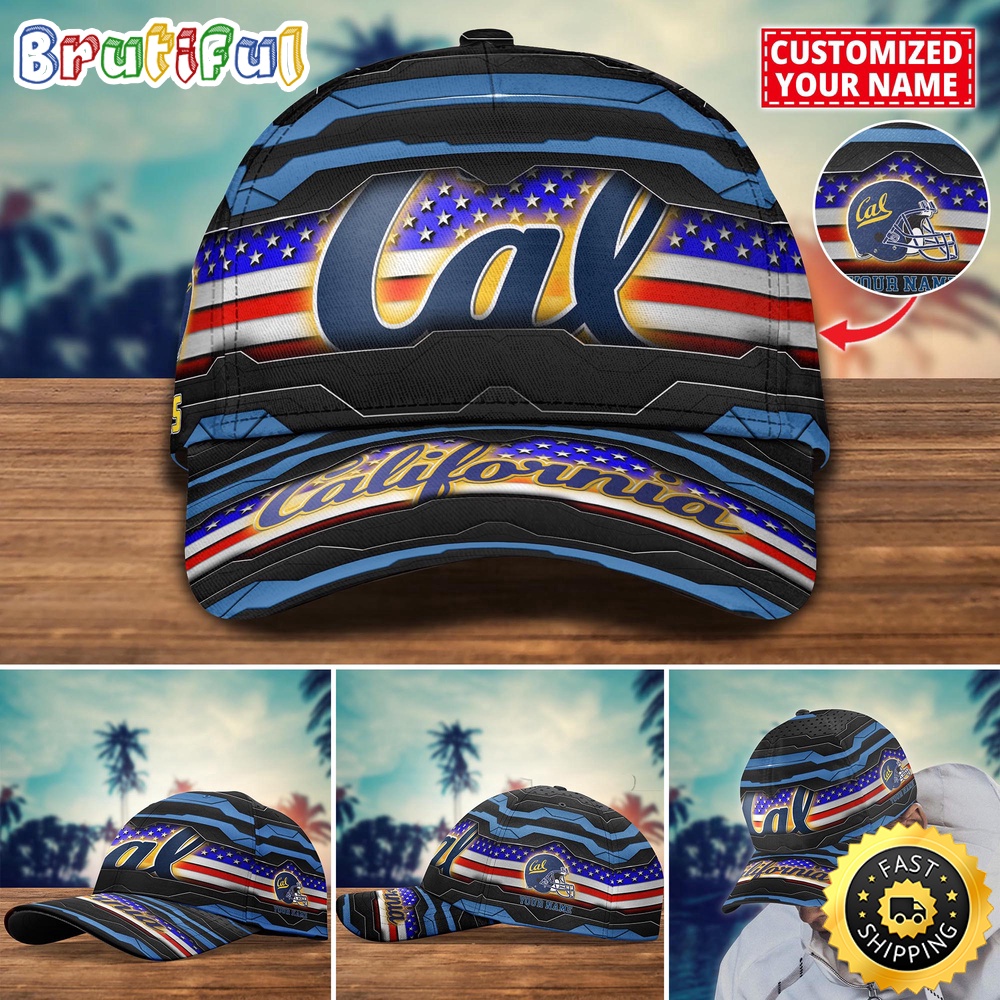 NCAA California Golden Bears Baseball Cap Flag Custom Name Cap wgq0yp.jpg