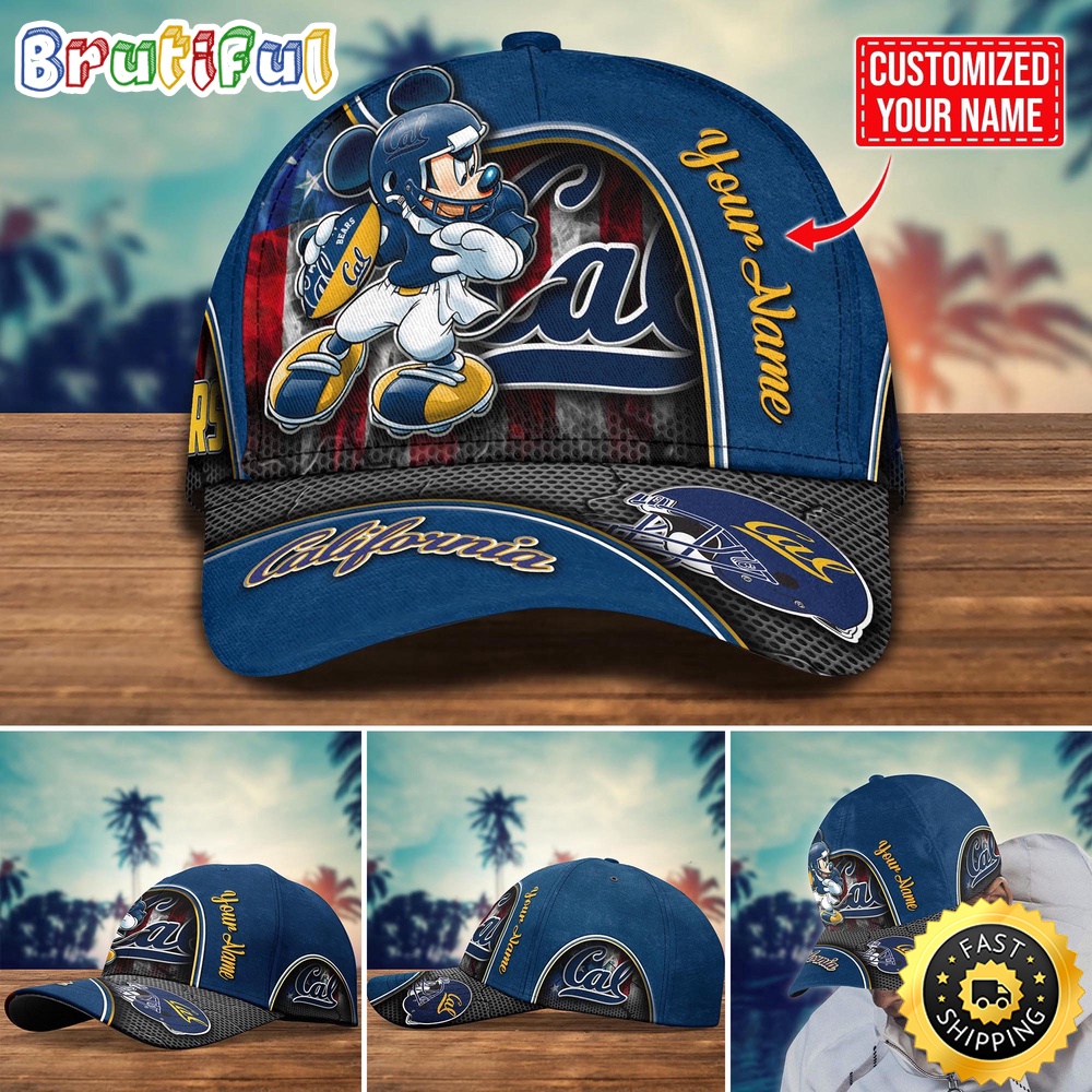 NCAA California Golden Bears Baseball Cap Mickey Mouse Custom Cap For Fans mkhhgu.jpg