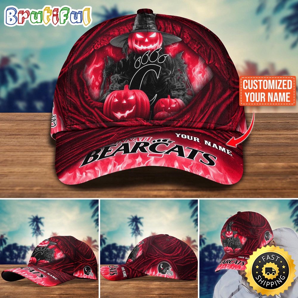 NCAA Cincinnati Bearcats Baseball Cap Halloween Custom Cap For Fans zziche.jpg