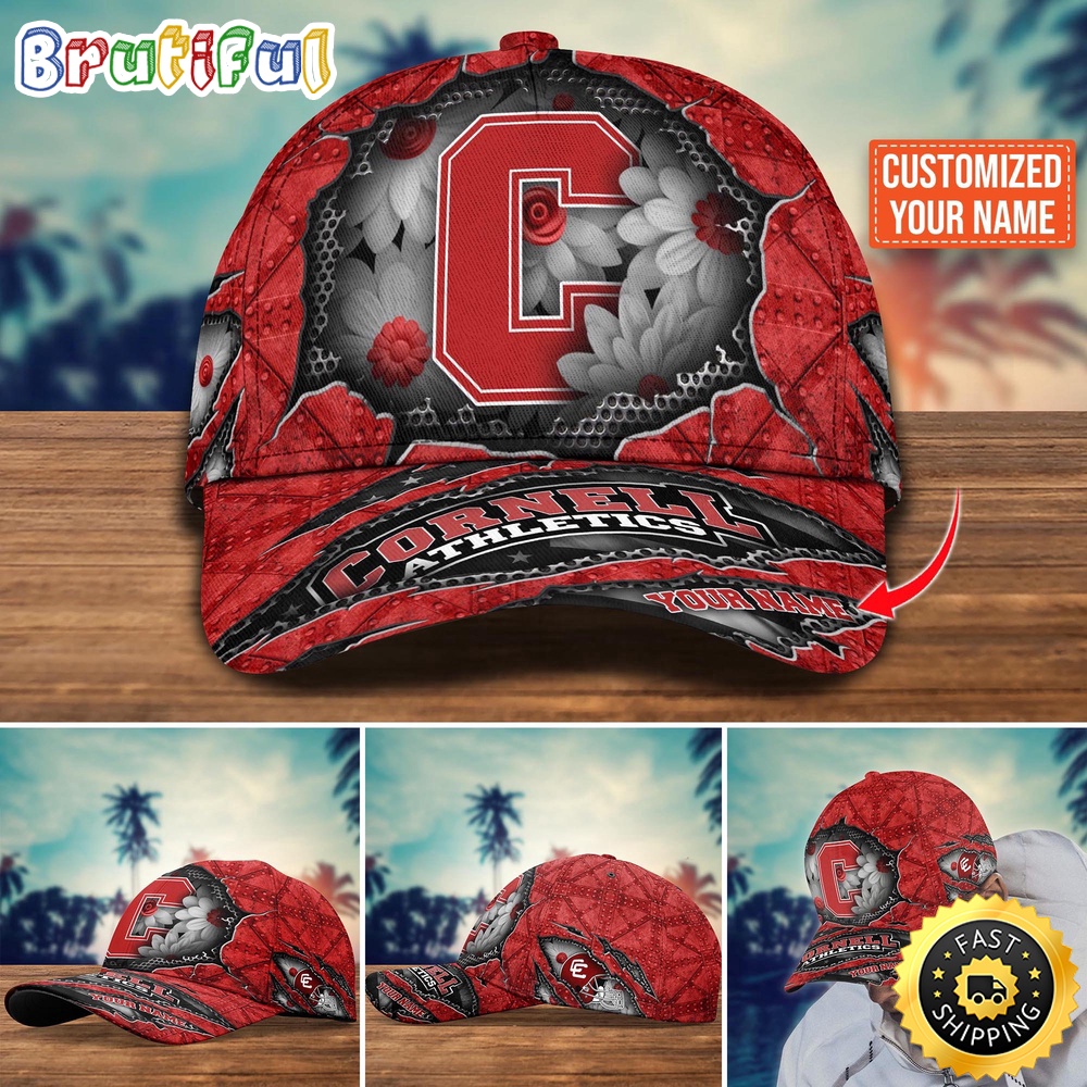 NCAA Cornell Big Red Baseball Cap Custom Cap Trending keiml6.jpg